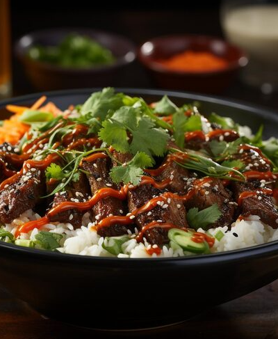 Beef & Vegetable Rice Bowl